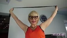 Play Auntyjudys - 43yo bosomy woman of the hous linda tickers her suppurate kitty-cat & she-bops