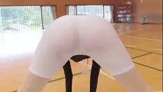 Reproduzir Calcinhas de ioga Manami yamaguchi com estampa de pernas, faixa de fetiche de bunda e foto de ioga gravando sozinho