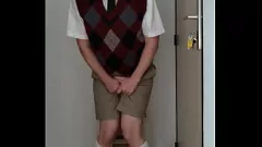 Play Desperate Uniformed Schoolboy's Full Bladder Pee Emergency - Punishment Porn